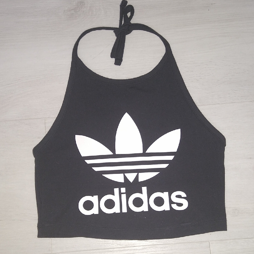 Adidas Black and White Halter Top